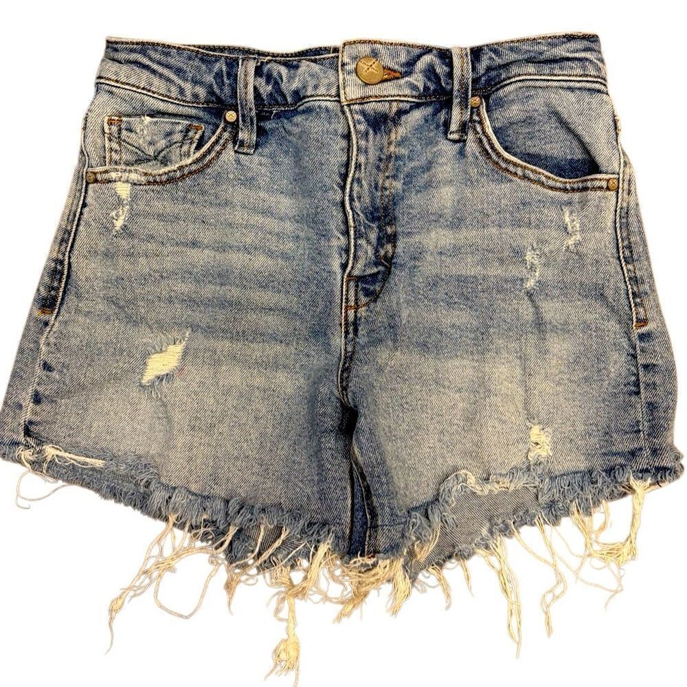Unpublished Distressed Denim Shorts Size 26 Raw Hem Cutoff Festival Y2K